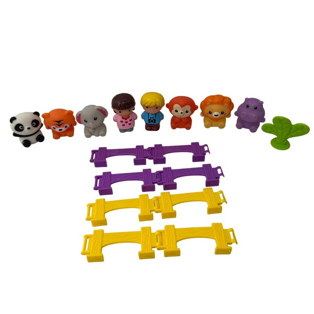 Fisher-Price Little People Zoo Animal Figures Fence Lot Panda Lion Tiger Toddler